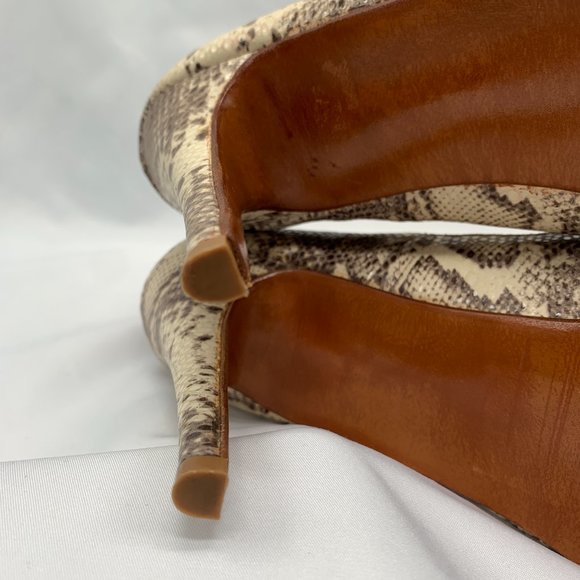 SIBYL VANE Snakeskin Pumps / Python Snake Skin Stiletto Heels Sybil Sz 10 - Picture 8 of 16